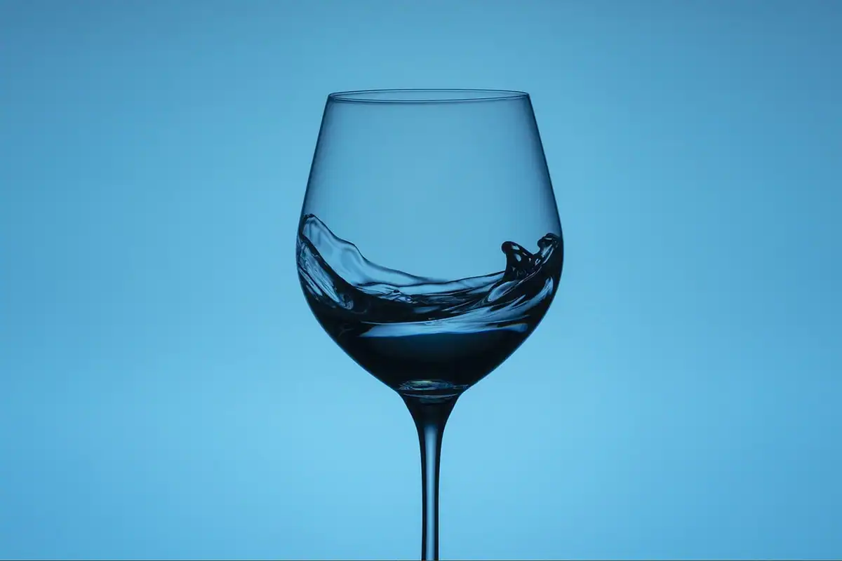 Cutii transparente din sticlă stivuite una peste alta, pe un fundal albastru deschis